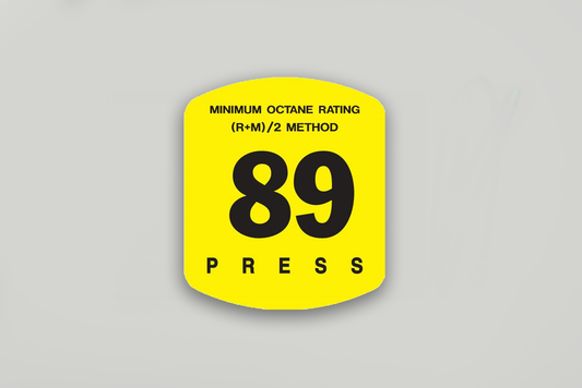 89 Octane Gas Pump Sticker - Vinyl, Heavy Duty Sticker